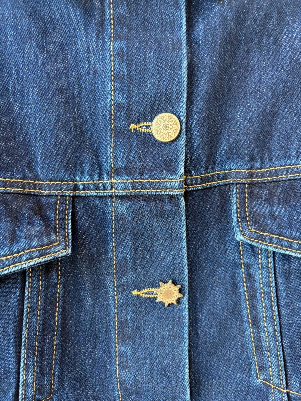 Farm Rio Dark Denim Buttoned Jacket - Picture 8 of 10